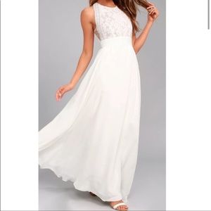 Lulus White “Forever and Always” dress - size XL